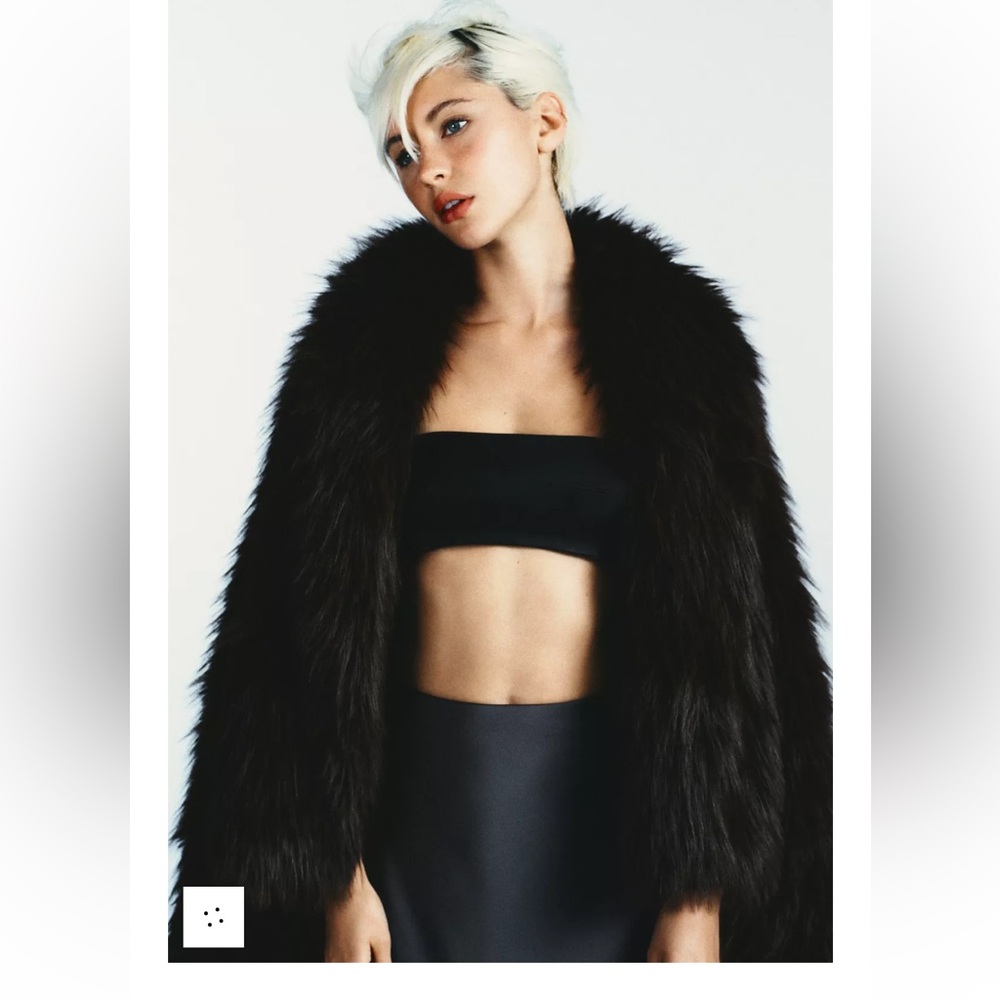 Zara Women's Dark Brown Short Fur Jacket - Picture 5 of 12